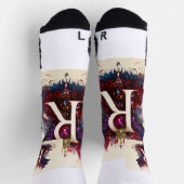 Stilvolle Socken mit einer Programmierungs-Drehung (Oben)