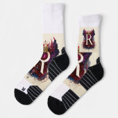 Stilvolle Socken mit einer Programmierungs-Drehung (Links)