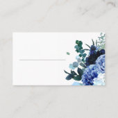 Stilvolle Soft Indigo und Blue Wedding Platzkarte (Vorderseite)