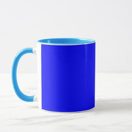 Stilvolle Solid Blue Combo-Tasse Tasse (Links)