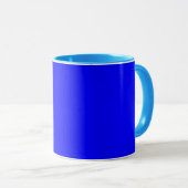 Stilvolle Solid Blue Combo-Tasse Tasse (VorderseiteRechts)