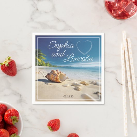 Stilvolle Sommerhochzeit Serviette (Beispiel)