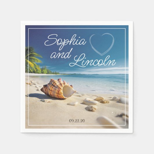 Stilvolle Sommerhochzeit Serviette (Vorderseite)