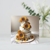 STILVOLLE SONNENBLUME DEKORIERT GEBURTSTAGSKAKE KARTE (Stehend Vorderseite)