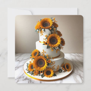 STILVOLLE SONNENBLUME DEKORIERT GEBURTSTAGSKAKE KARTE