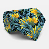 Stilvolle Sonnenblumen Herbst Blumenmuster Krawatte (Gerollt)