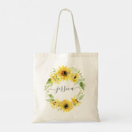 Stilvolle Sonnenblumengarten Tote Bag Tragetasche