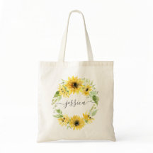 Stilvolle Sonnenblumengarten Tote Bag