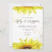 Stilvolle Sonnenblumenhochzeit Einladung (Vorderseite)