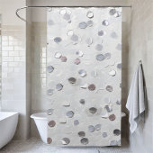 Stilvolle Sowjetduschvorhang mit dem White Glitzer Duschvorhang