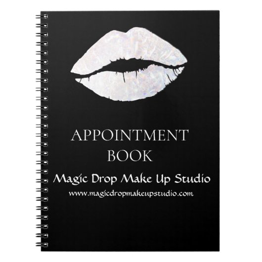 Stilvolle Sparkle Lip vereint künstlerische Ernenn Notizblock (Vorderseite)