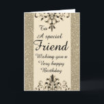 Stilvolle Special friend Geburtstagskarte Feiertagskarte<br><div class="desc">Stilvolle Special friend Geburtstagskarte</div>