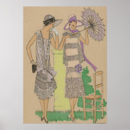Stilvolle Spring Flappers, 20er Ladys Poster