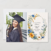 Stilvolle Spring Wildblume Meadow Garden Abschluss Ankündigung (Vorderseite)