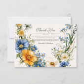 Stilvolle Spring Wildblume Meadow Garden Abschluss Dankeskarte (Vorderseite)