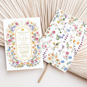 Stilvolle Spring Wildblume Meadow Garden Abschluss Einladung