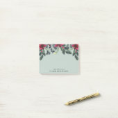 Stilvolle Spruce Red Poinsettia Weihnachten Post-it Klebezettel (Auf Schreibtisch)