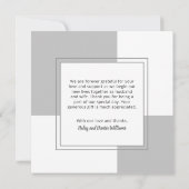 Stilvolle Square Wedding Vielen Dank mit Foto Dankeskarte (Rückseite)