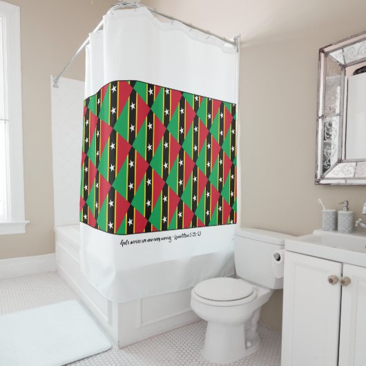 Stilvolle ST KITTS & NEVIS Gottesdienste Lam 3:23 Duschvorhang (Beispiel)