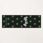 Stilvolle St. Patricks Day Black Green Lucky Clove Yogamatte (Vorderseite (Horizontal))