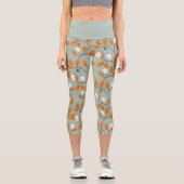 Stilvolle Steampunkschädel und Spinnen, die Reben Capri Leggings (Vorderseite)