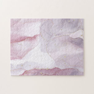 Stilvolle Stein Marmor-Effekt Rosa Gold Puzzle