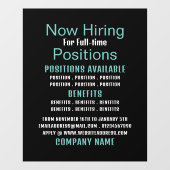 Stilvolle Stellenausschreibung Fensteraufkleber (Blatt)