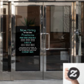Stilvolle Stellenausschreibung Fensteraufkleber (Büro Tür)
