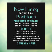 Stilvolle Stellenausschreibung Fensteraufkleber (Blatt 3)