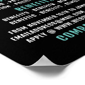 Stilvolle Stellenausschreibung Poster (Ecke)