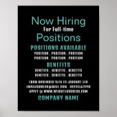 Stilvolle Stellenausschreibung Poster (Vorne)