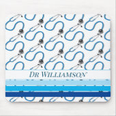 Stilvolle Stethoscope Doktor und Krankenschwester Mousepad (Vorne)
