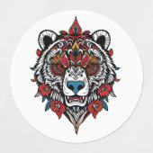 Stilvolle Stickereien Etiketten (Design 1)