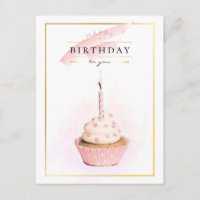 Stilvolle Stifte Kunst Rosa Geburtstag Cupcake
