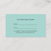 Stilvolle Stilernennung von Schere & Comb Hair Terminkarte (Rückseite)