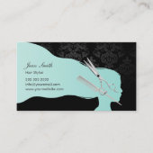 Stilvolle Stilernennung von Schere & Comb Hair Terminkarte (Vorderseite)