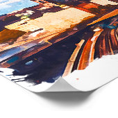 Stilvolle Stockholm Schweden Panorama City View Poster (Ecke)