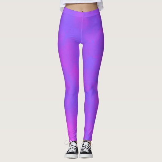 Stilvolle Storm Cloud-Effekt Blau Pink Leggings (Vorderseite)