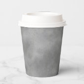 Stilvolle Storm Cloud-Effekt Grau Monochrome Pappbecher (Rückseite)