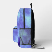 Stilvolle Storm Cloud-Effekt Muster Blau Bedruckter Rucksack (Rechts)