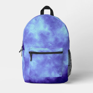 Stilvolle Storm Cloud-Effekt Muster Blau Bedruckter Rucksack