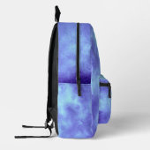 Stilvolle Storm Cloud-Effekt Muster Blau Bedruckter Rucksack (Links)