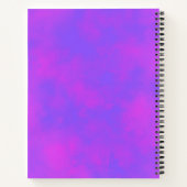 Stilvolle Storm Cloud-Effekt Muster Blau pink Notizblock (Rückseite)