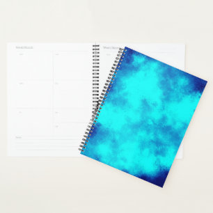 Stilvolle Storm Cloud-Effekt Muster Blau Planer