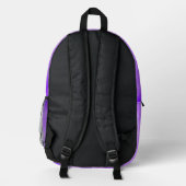 Stilvolle Storm Cloud-Effekt Muster Blueberry Bedruckter Rucksack (Rückseite)