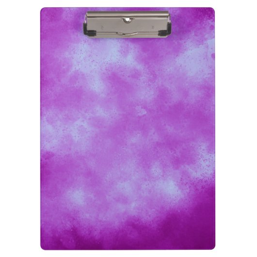 Stilvolle Storm Cloud-Effekt-Muster Lila Blue Klemmbrett (Vorderseite)