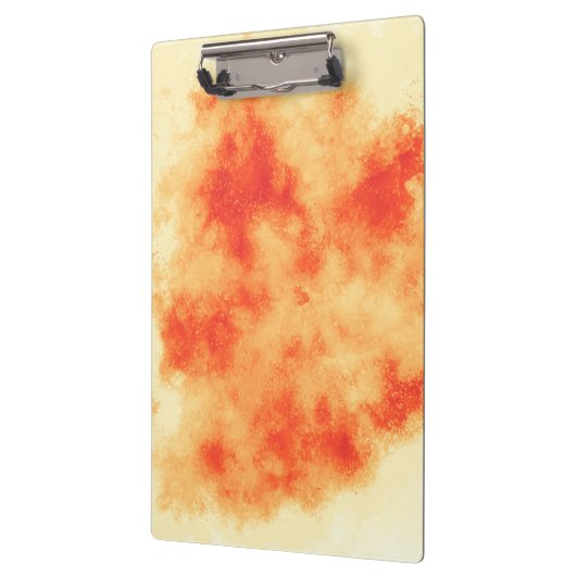 Stilvolle Storm Cloud-Effekt-Muster Orange Klemmbrett (Links)