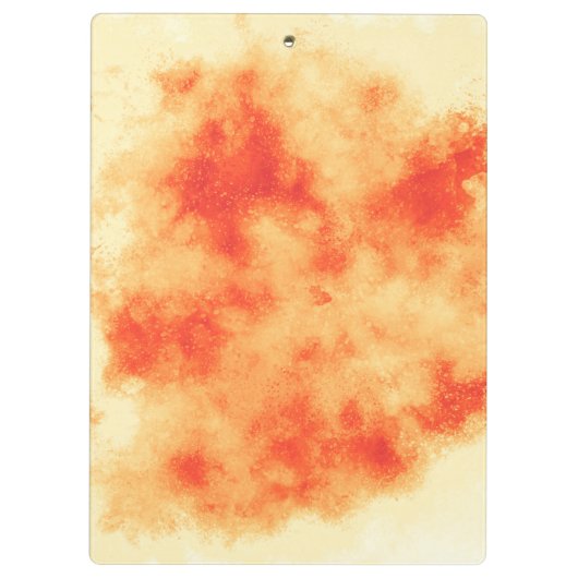Stilvolle Storm Cloud-Effekt-Muster Orange Klemmbrett (Rückseite)