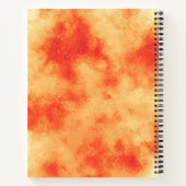 Stilvolle Storm Cloud-Effekt-Muster Orange Notizblock (Rückseite)