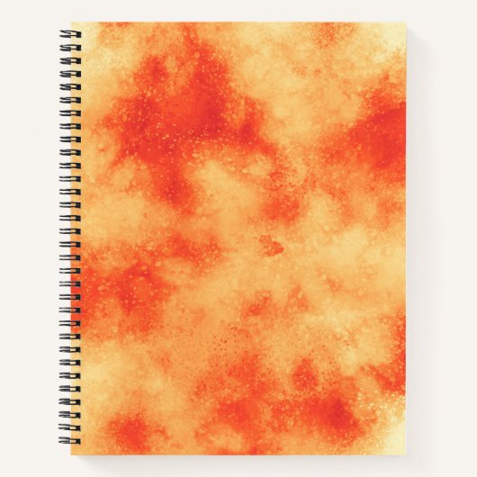 Stilvolle Storm Cloud-Effekt-Muster Orange Notizblock (Vorderseite)